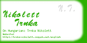 nikolett trnka business card